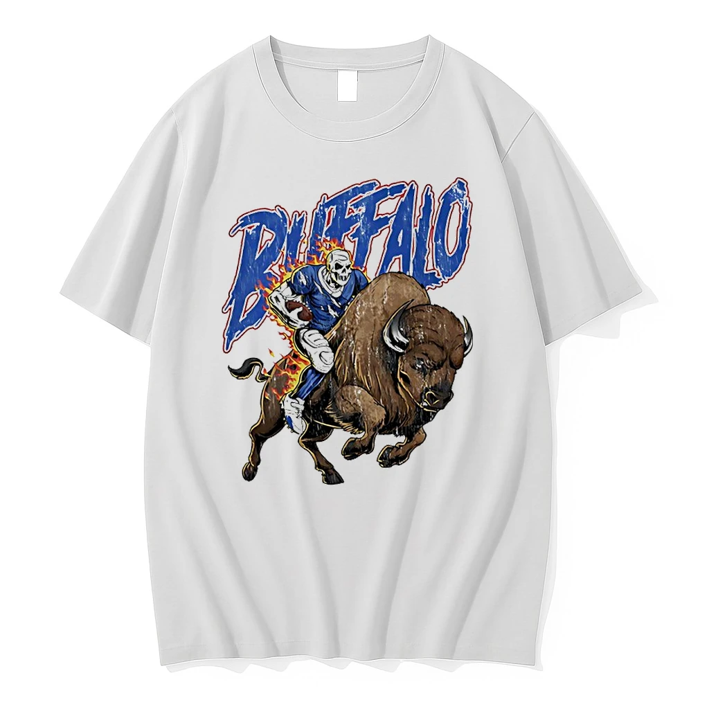 Skeleton Buffalo Bills Flame Vintage Shirts