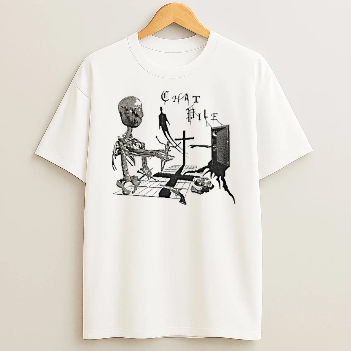 Skeleton Chat Pile Ivory Crosses Tour 2025 Shirts