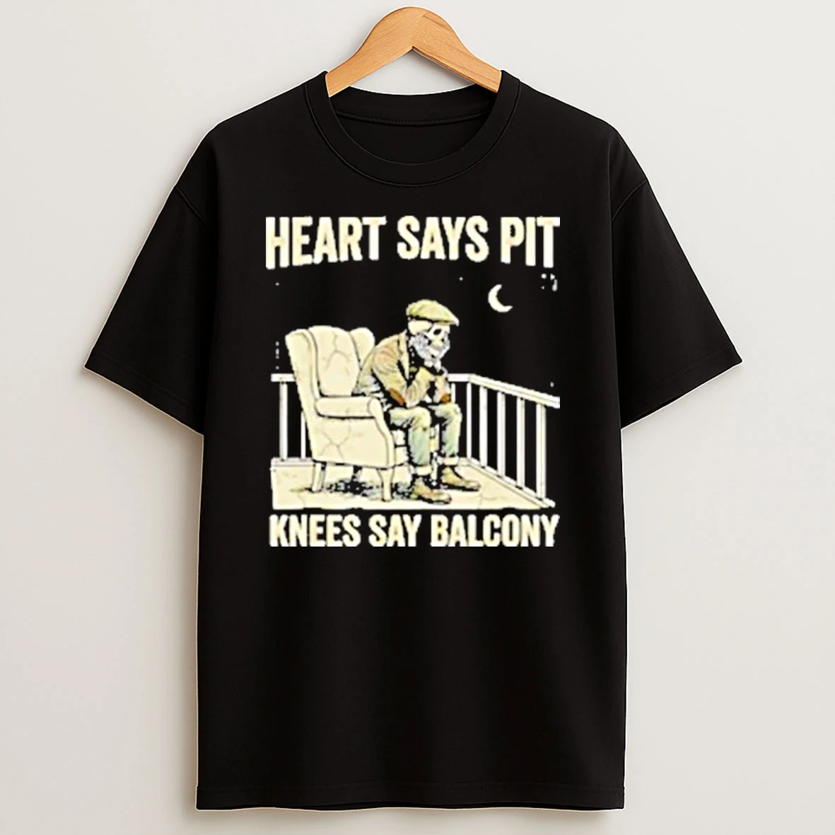 Skeleton Old Men Heart Says Pit Knees Say Balcony Shirts