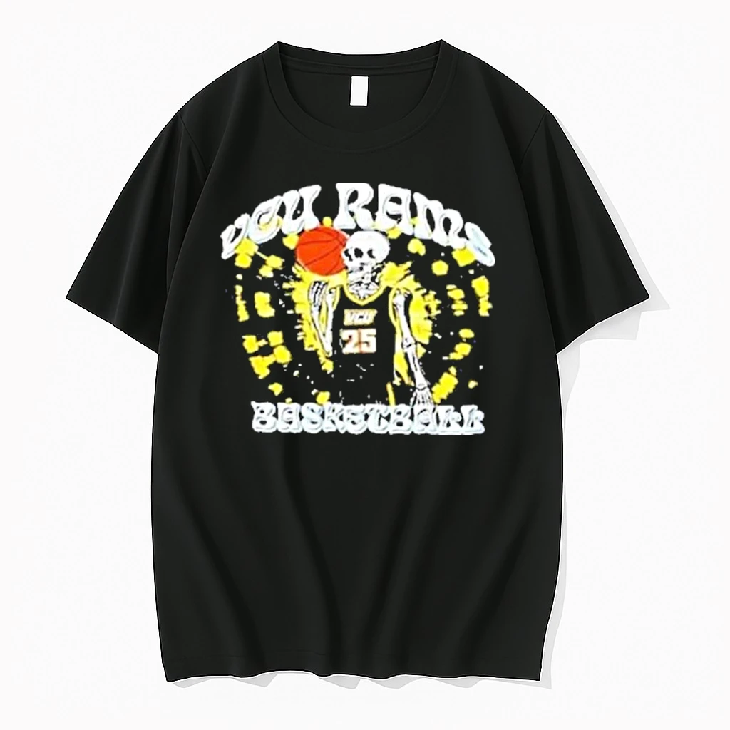 Skeleton Vcu Rams Basketball With A Tour 2025 Shirts