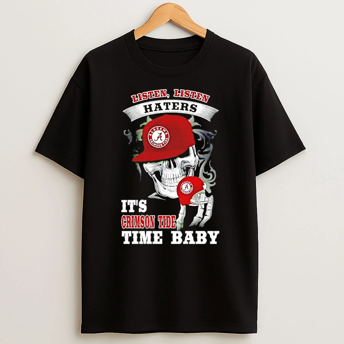 Skeleton Listen Haters Its Alabama Crimson Tide Time Baby Shirts