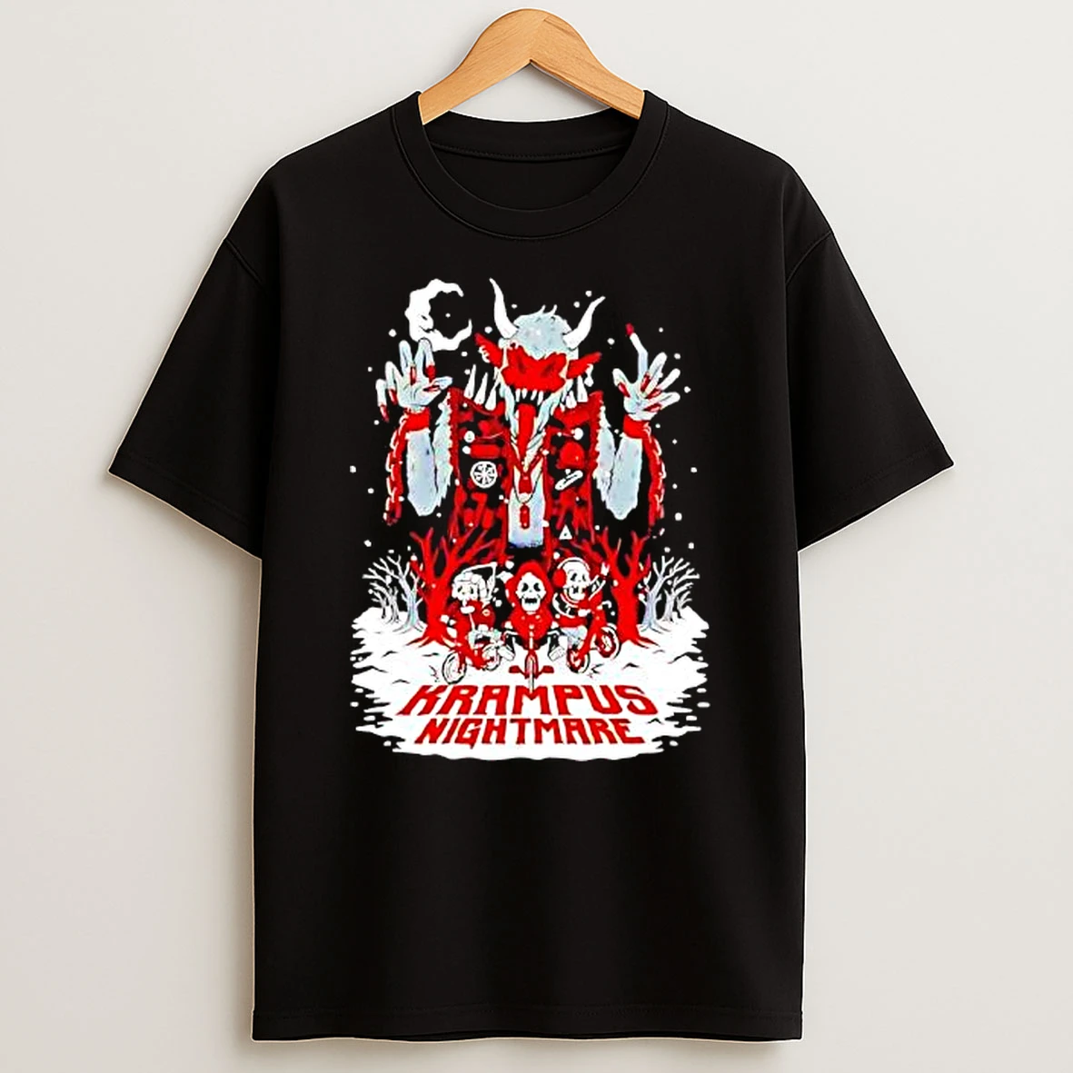 Skeletons Krampus The Nightmare Before Christmas Graphic Shirts