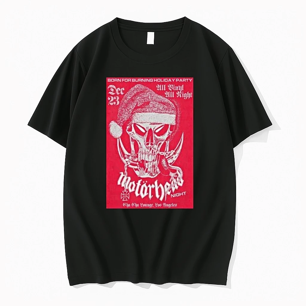 Skull And Santa Hat Motorhead Dec 23 2025 Los Angeles Ca Shirts