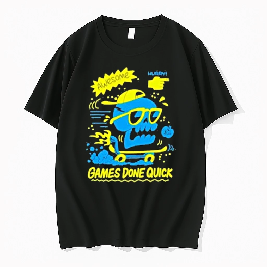 Skull Awesome Hurry Games Done Quick Shirts