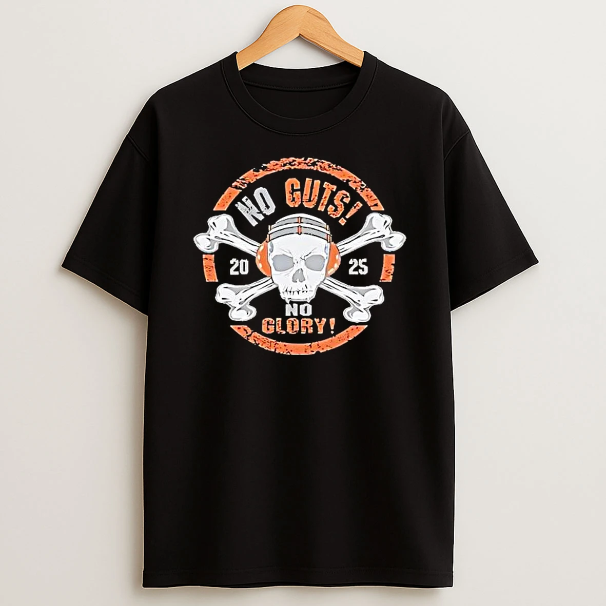 Skull Head No Guts No Glory 2025 Vintage Shirts