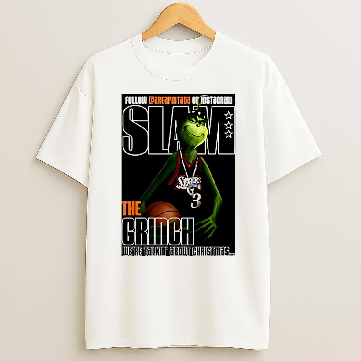 Slam Allen Iverson Philadelphia 76ers The Grinch Were Talkin About Christmas Shirts