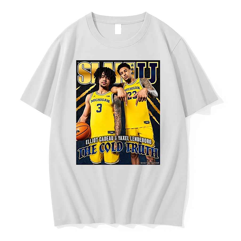 Slam U Michigan Basketball Elliot Cadeau And Yaxel Lendeborg The Cold Truth Shirts