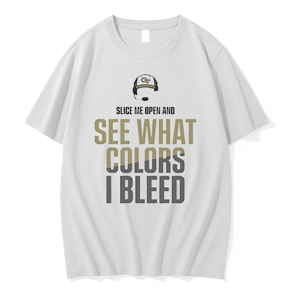 Slice Me Open And See What Colors I Bleed Georgia Tech Yellow Jackets Shirts