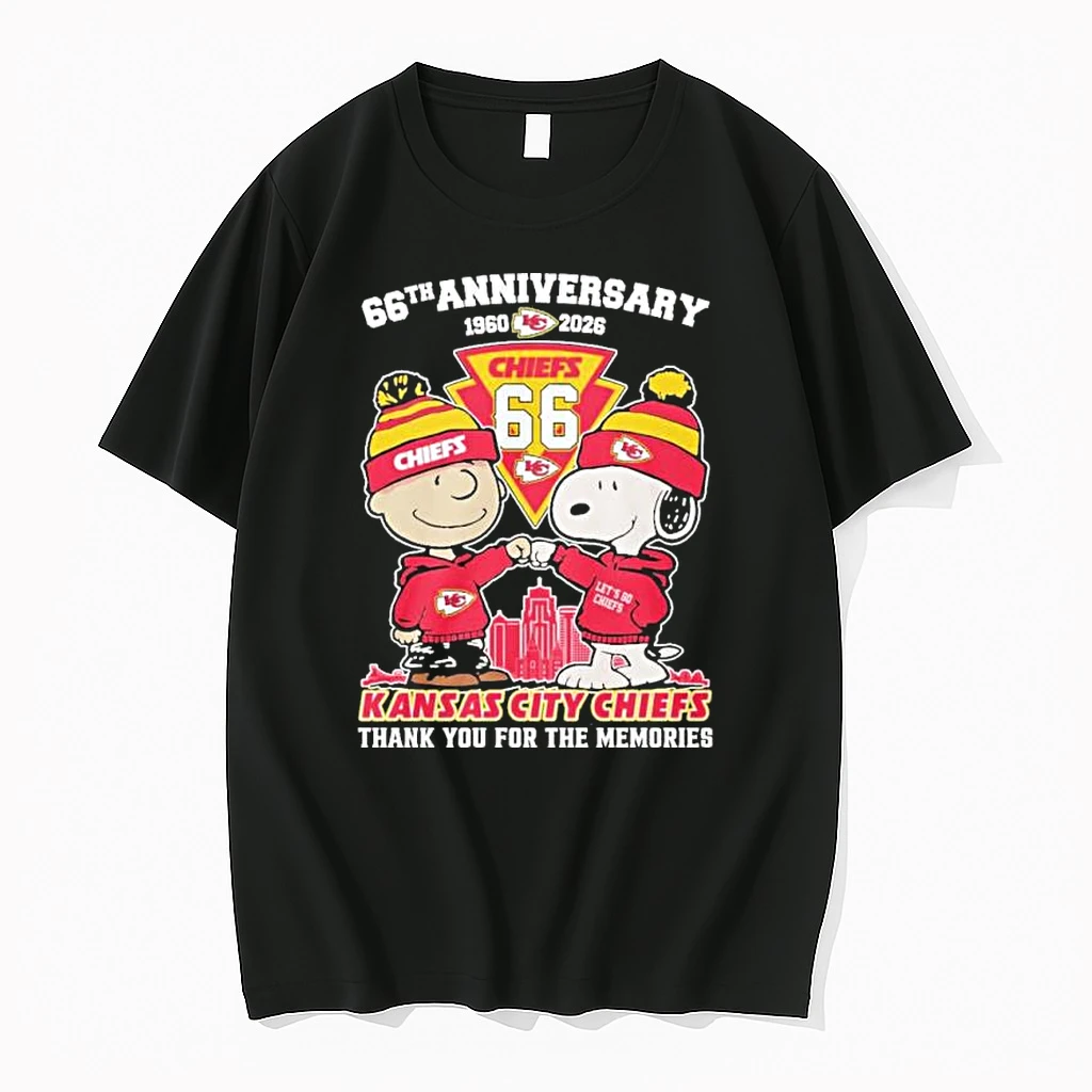 Snoopy And Charlie Brown Fist Bump X Kansas City Chiefs 66th Anniversary 1960 2026 Shirts
