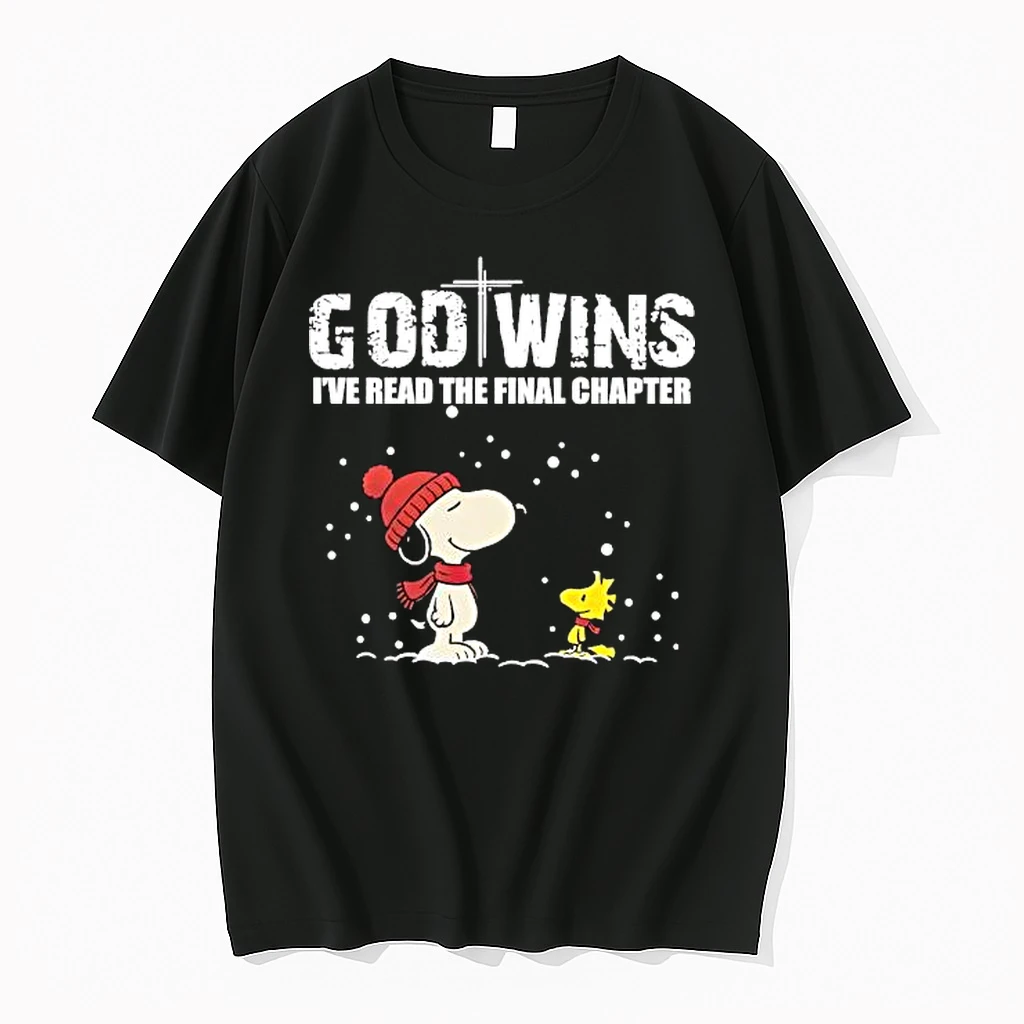 Snoopy Winter God Wins Ive Read The Final Chapter Shirts