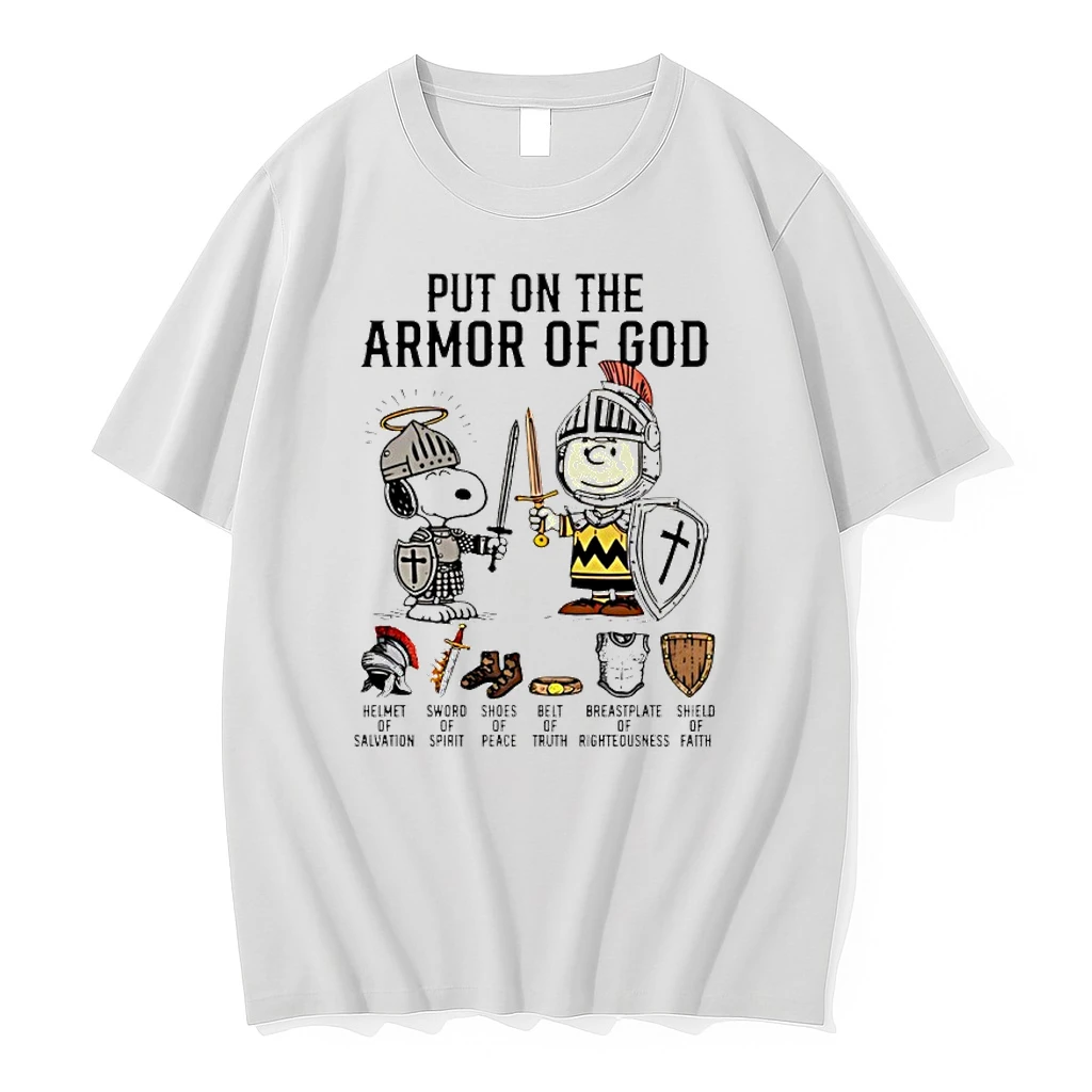 Snoopy And Charlie Brown Put On The Armor Of God Shirts