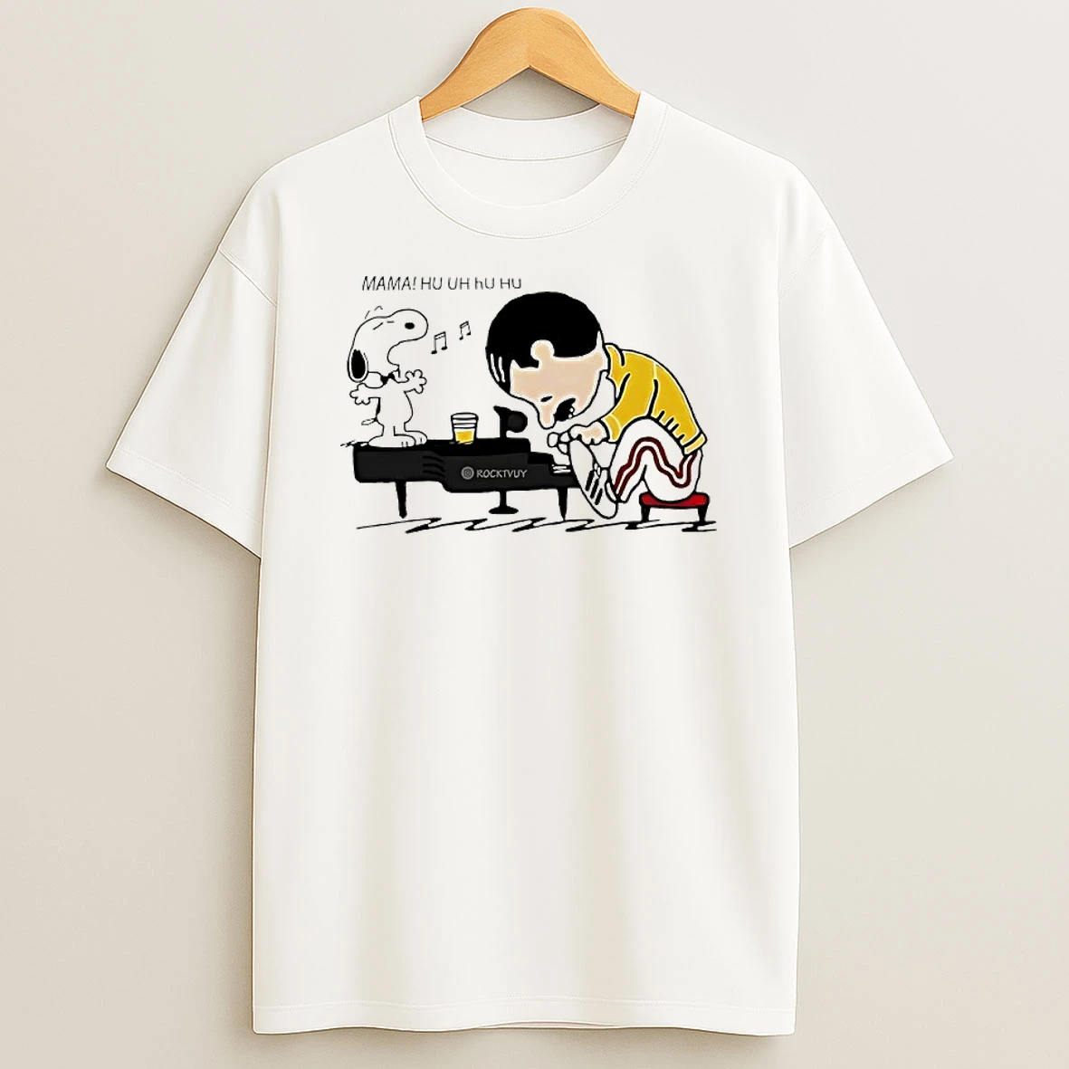 Snoopy And Freddie Mercury Parody Shirts