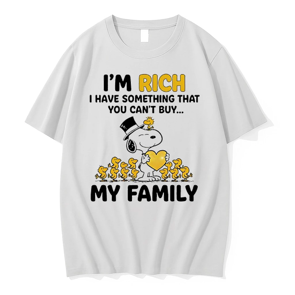 Snoopy And Woodstock Im Rich I Have Something That You Cant Buy My Family Shirts