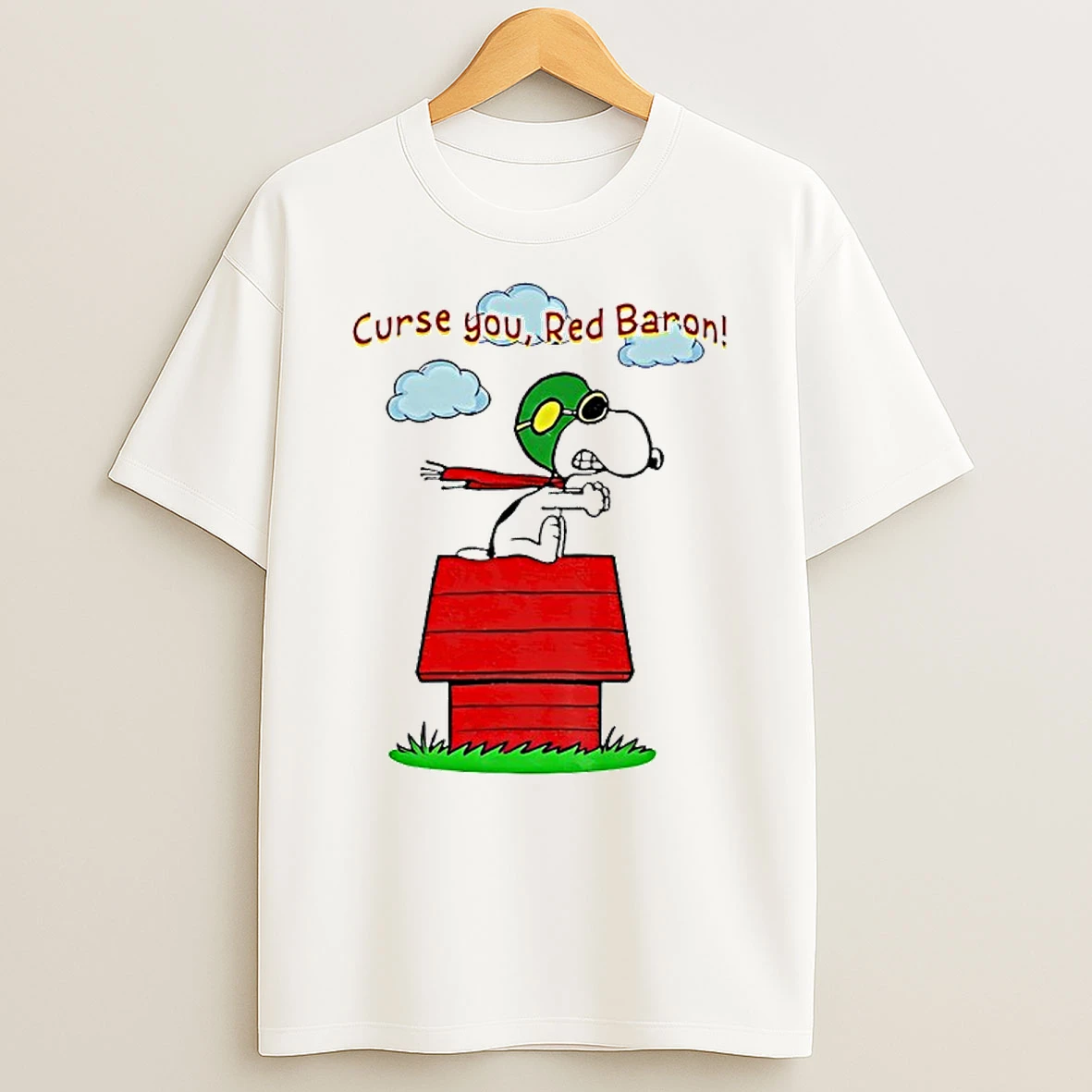 Snoopy Curse You Red Baron Cartoon Shirts