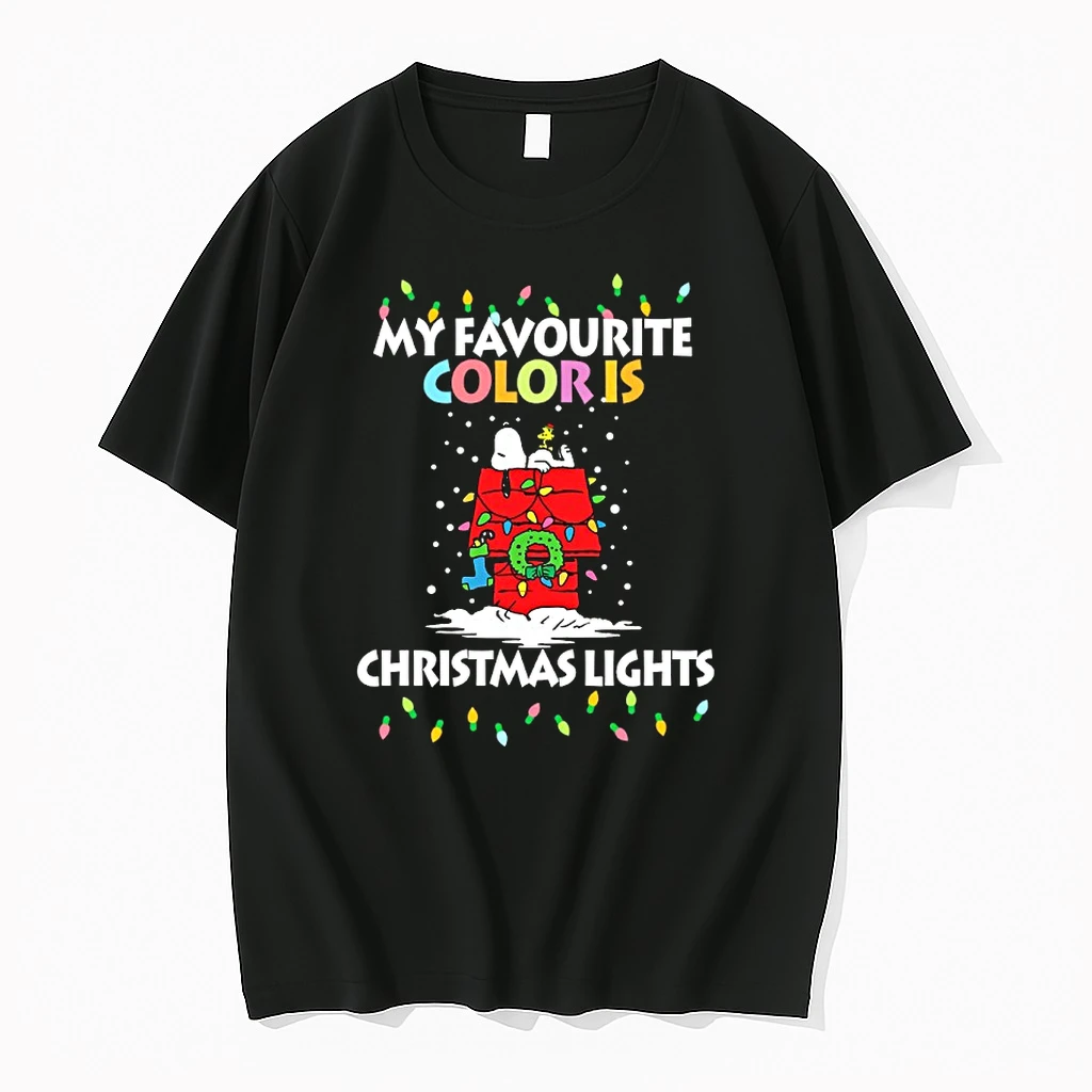 Snoopy Home My Favorite Color Is Christmas Lights Shirts