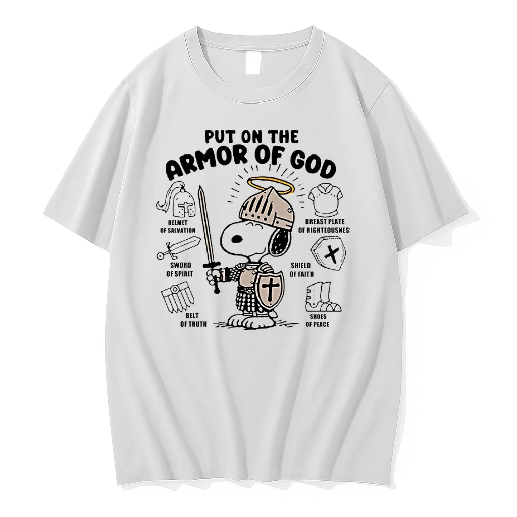 Snoopy Knight Put On The Armor Of God Helmet Of Salvation Sword Of Spirit Shirts