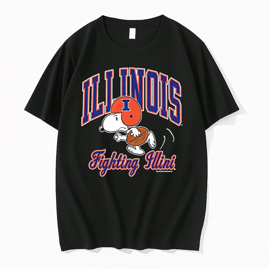 Snoopy X Illinois Fighting Illini Football Shirts
