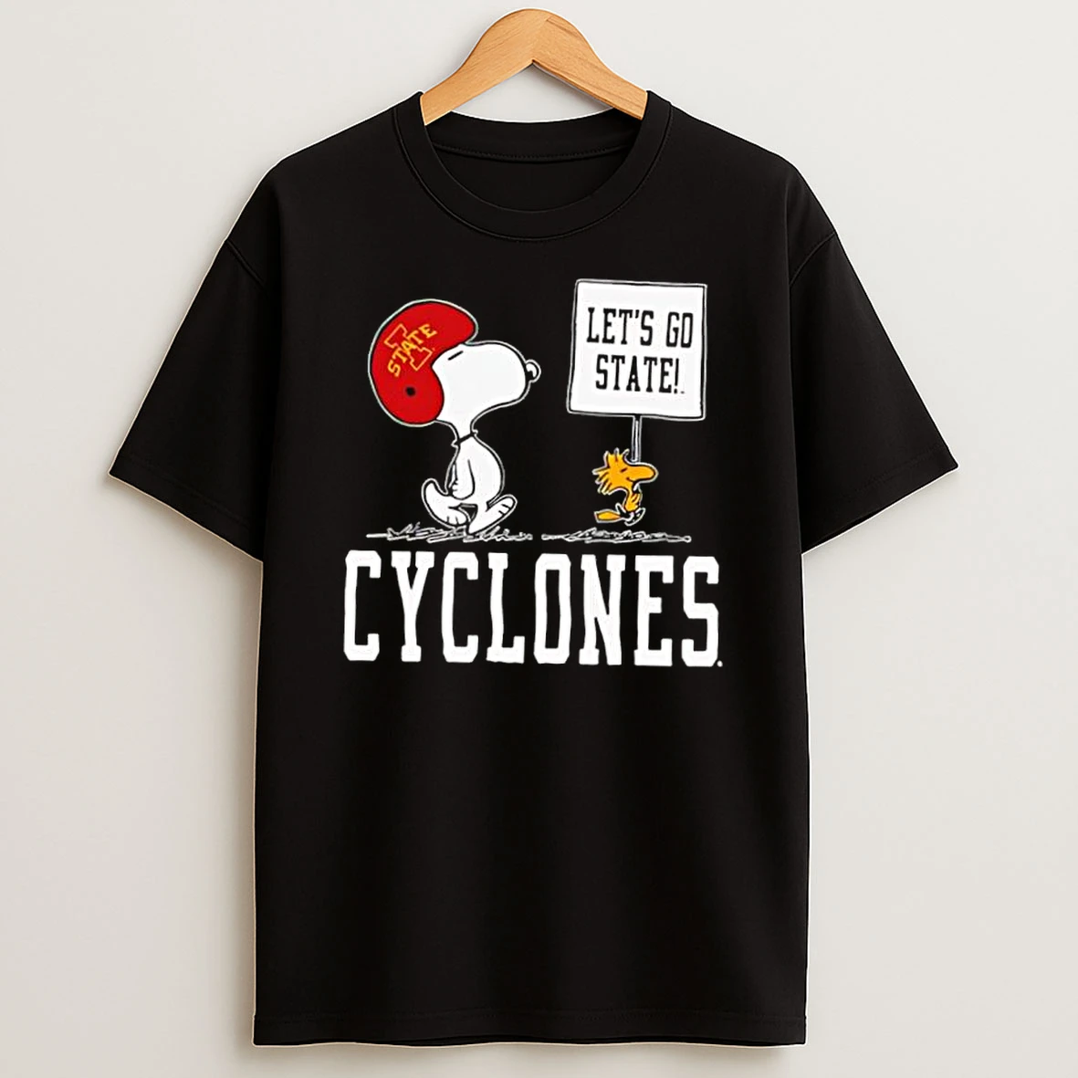 Snoopy X Iowa State Football Lets Go State Cyclones Shirts