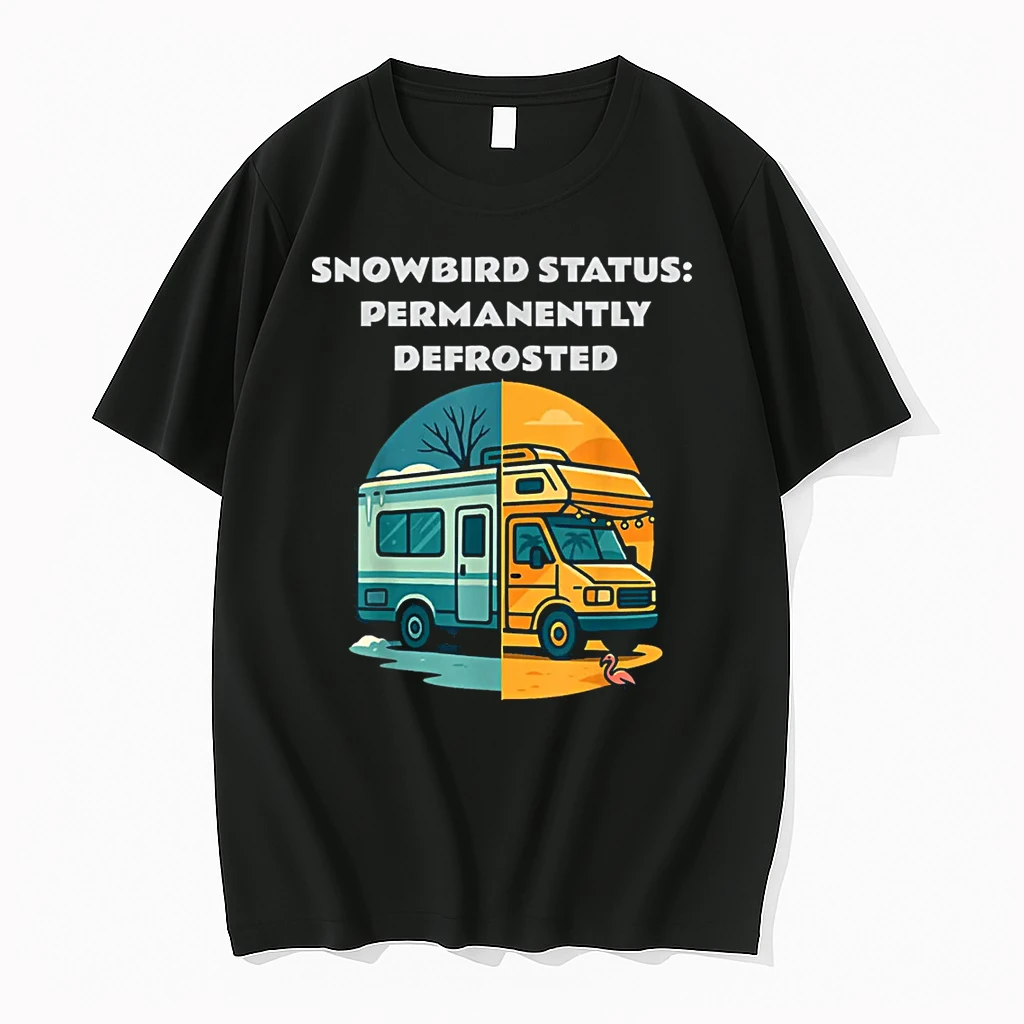 Snowbird Status Permanently Defrosted Rv Camping Retirement Shirts