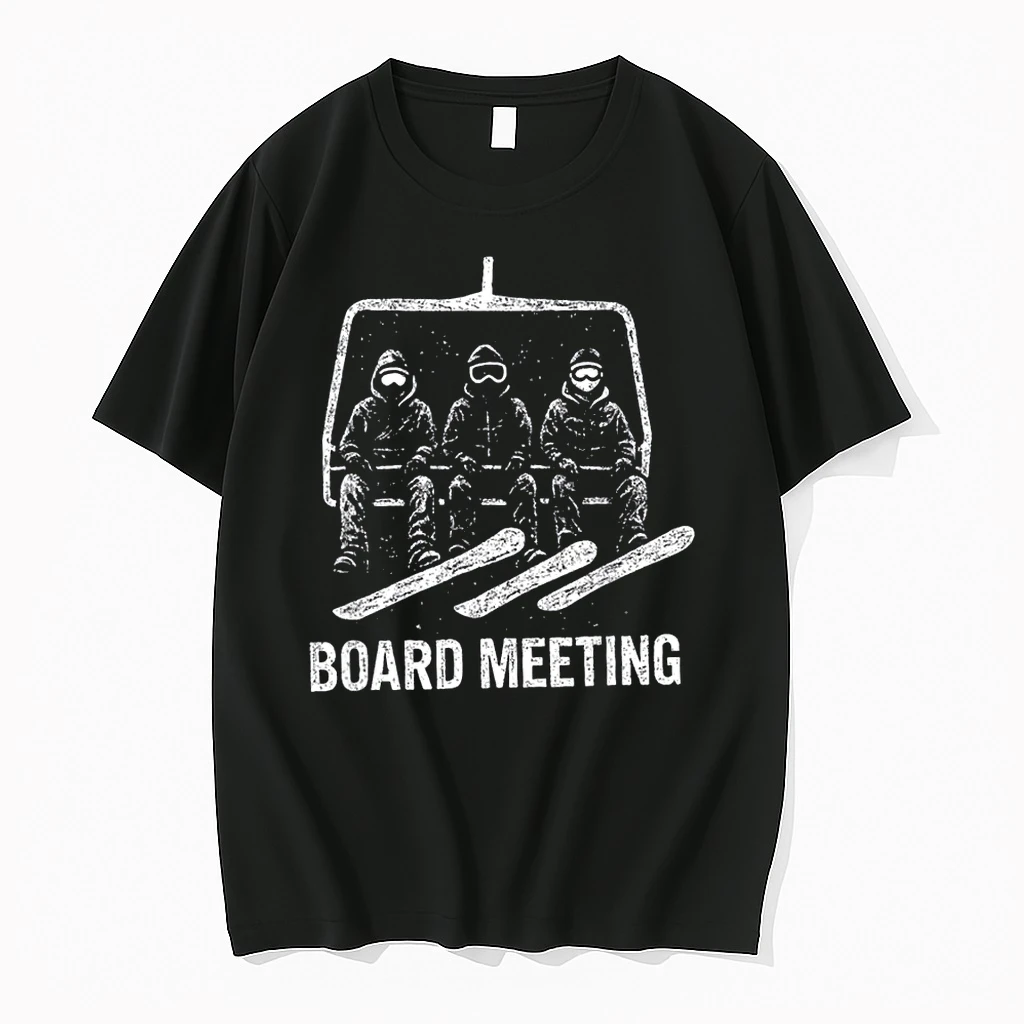 Snowboard Board Meeting Ski Lift Skier Winter Sports Shirts