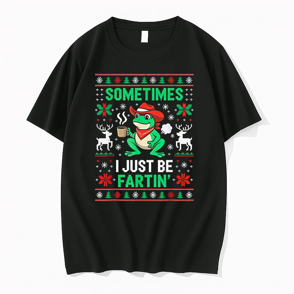 Sometimes I Just Be Farting Funny Frog Christmas Holiday Shirts