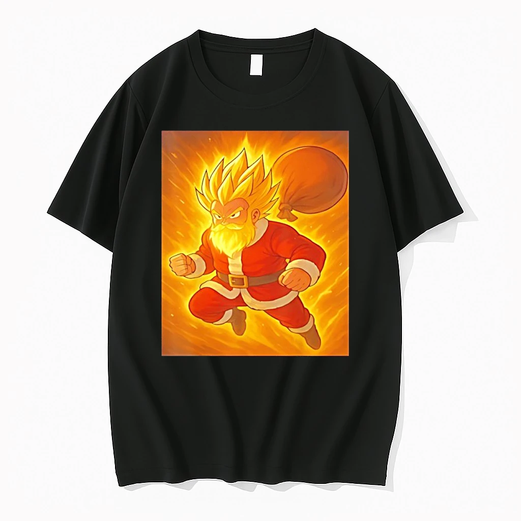 Son Goku X Santa Super Powered Anime Shirts