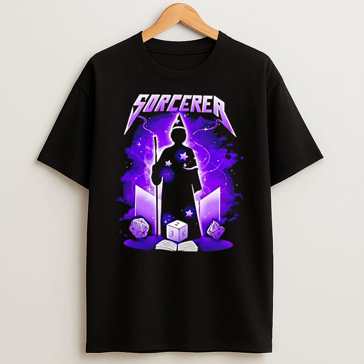 Sorcerer Dungeons And Dragons Night Shirts