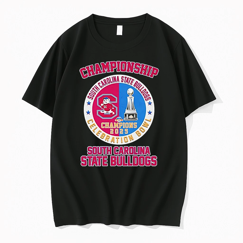 South Carolina State Bulldogs Celebration Bowl Champions Trophy 2025 Shirts