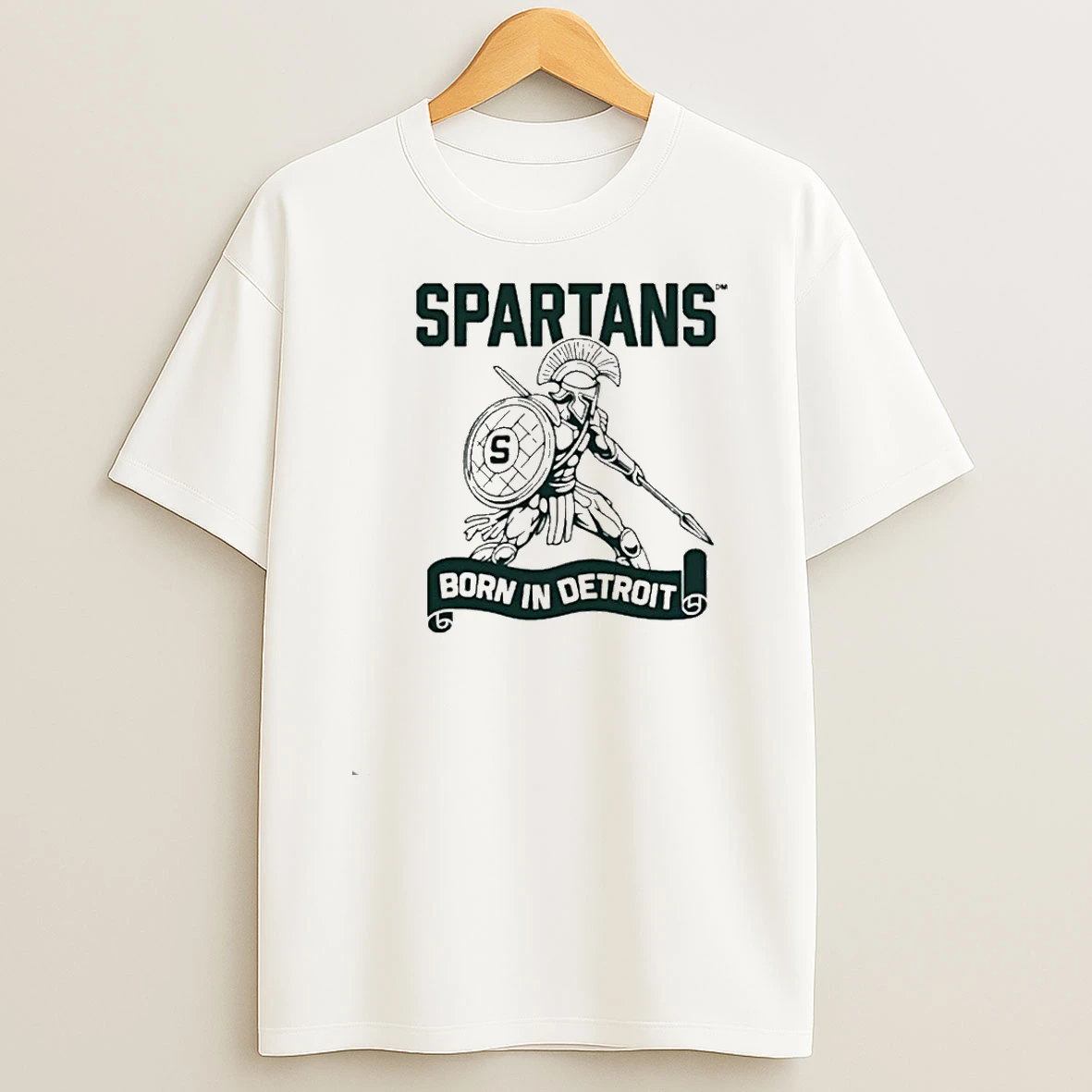 Spartans Born In Detroit Shirts