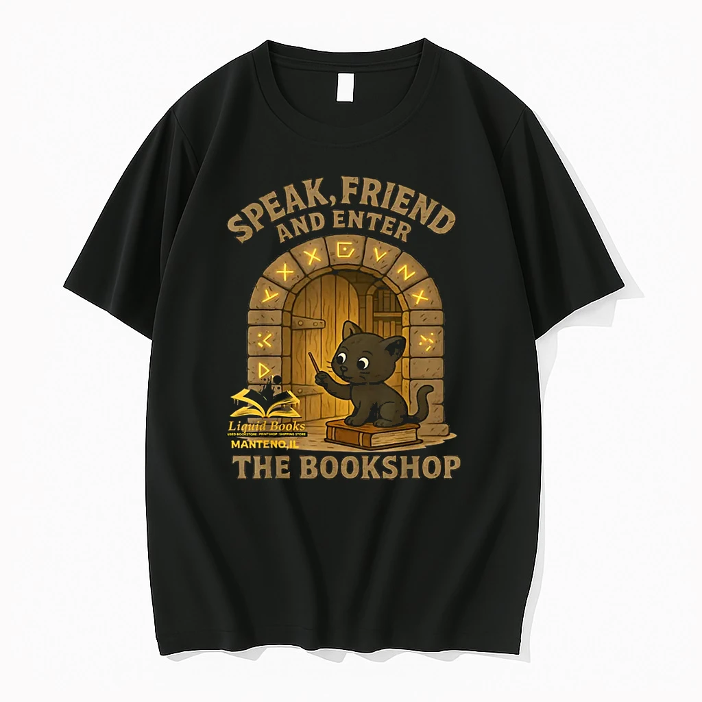 Speak Friend Enter Funny Bookshop Magic Black Panther Shirts