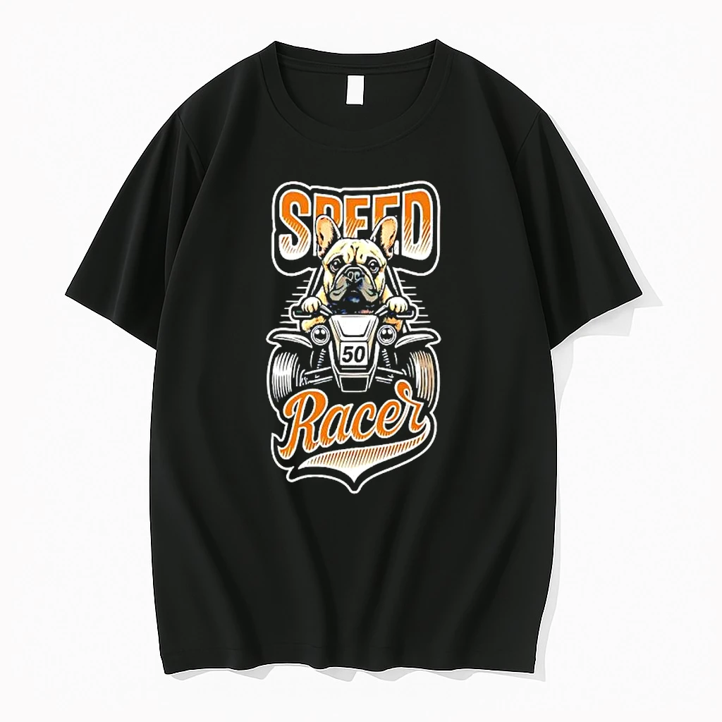 Speed Racer Frenchie Bulldog Graphic Shirts