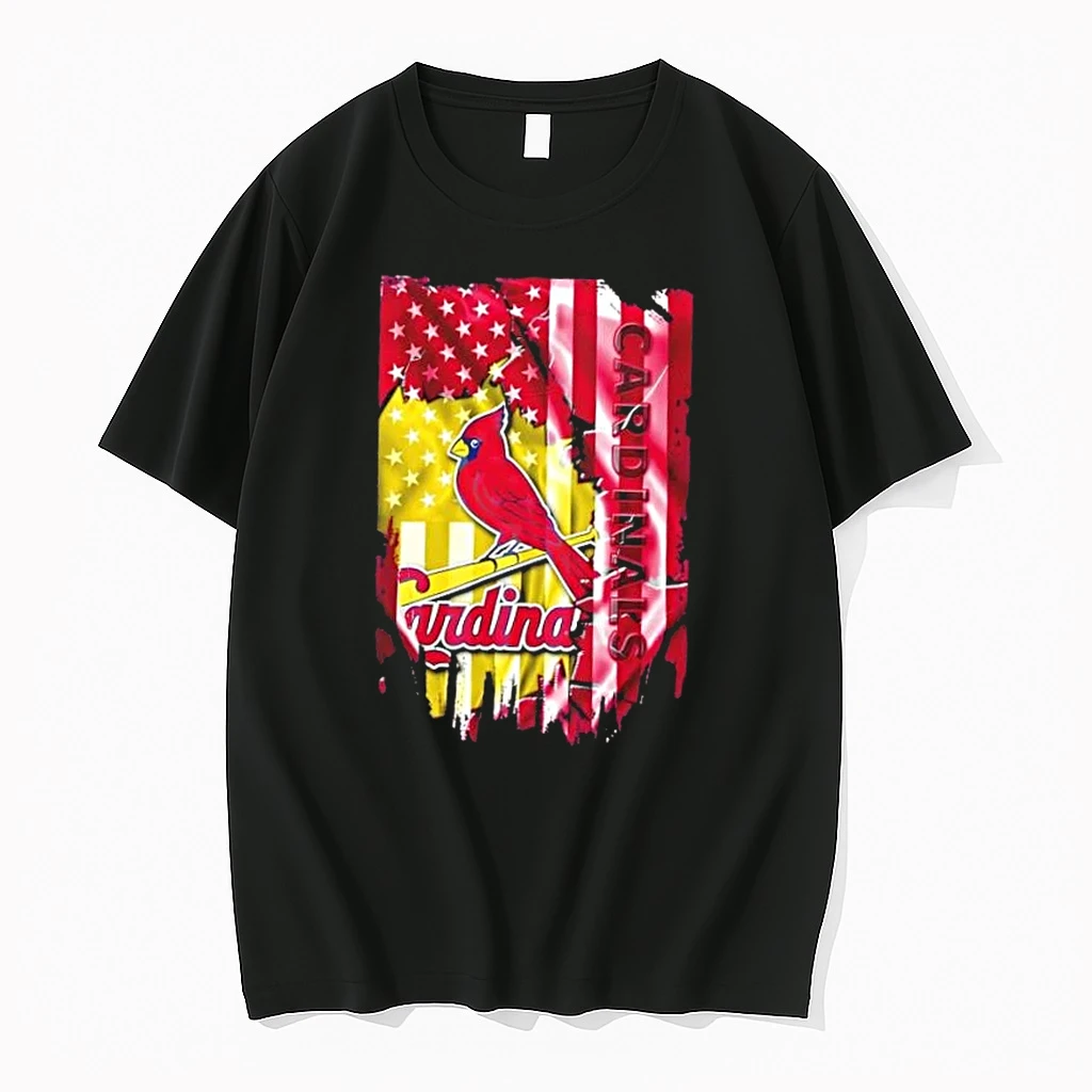 St Louis Cardinals Baseball X American Flag Shirts