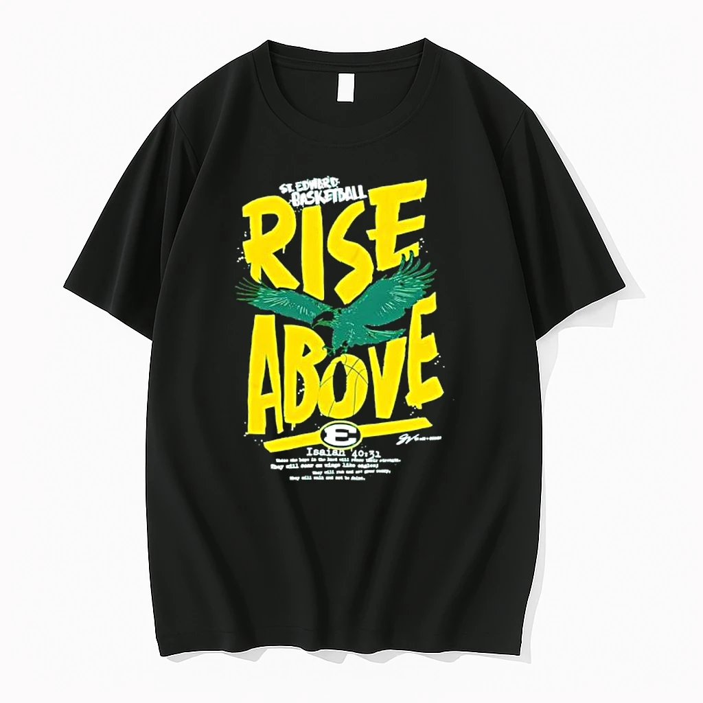 St Edward Basketball Rise Above Eagle Soaring Above A Basketball Shirts