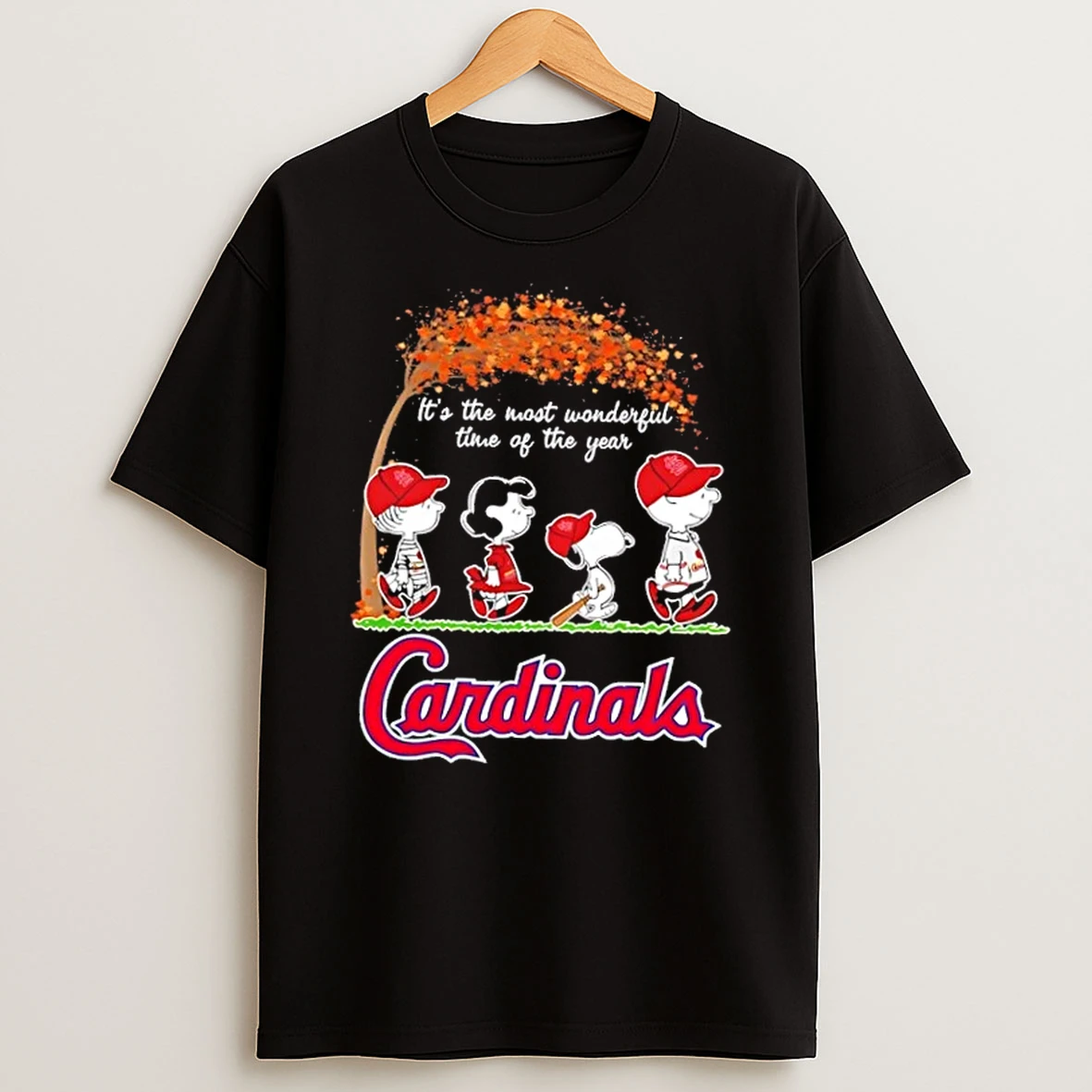 St Louis Cardinals X Peanuts Snoopy And Friends Autumn Its The Most Wonderful Time Of The Year Shirts