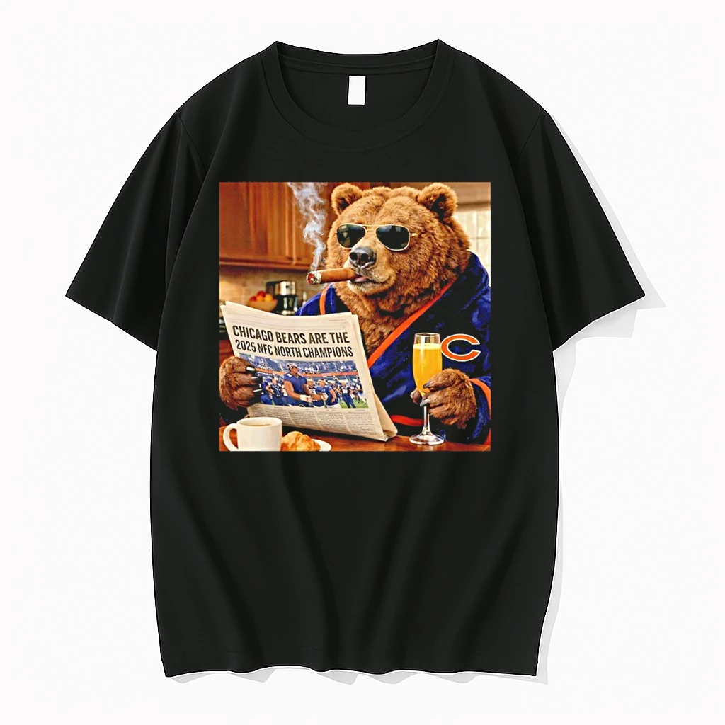 Staley Da Bear Cigar And Beer Chicago Bears Are The 2025 Nfc North Champions Shirts