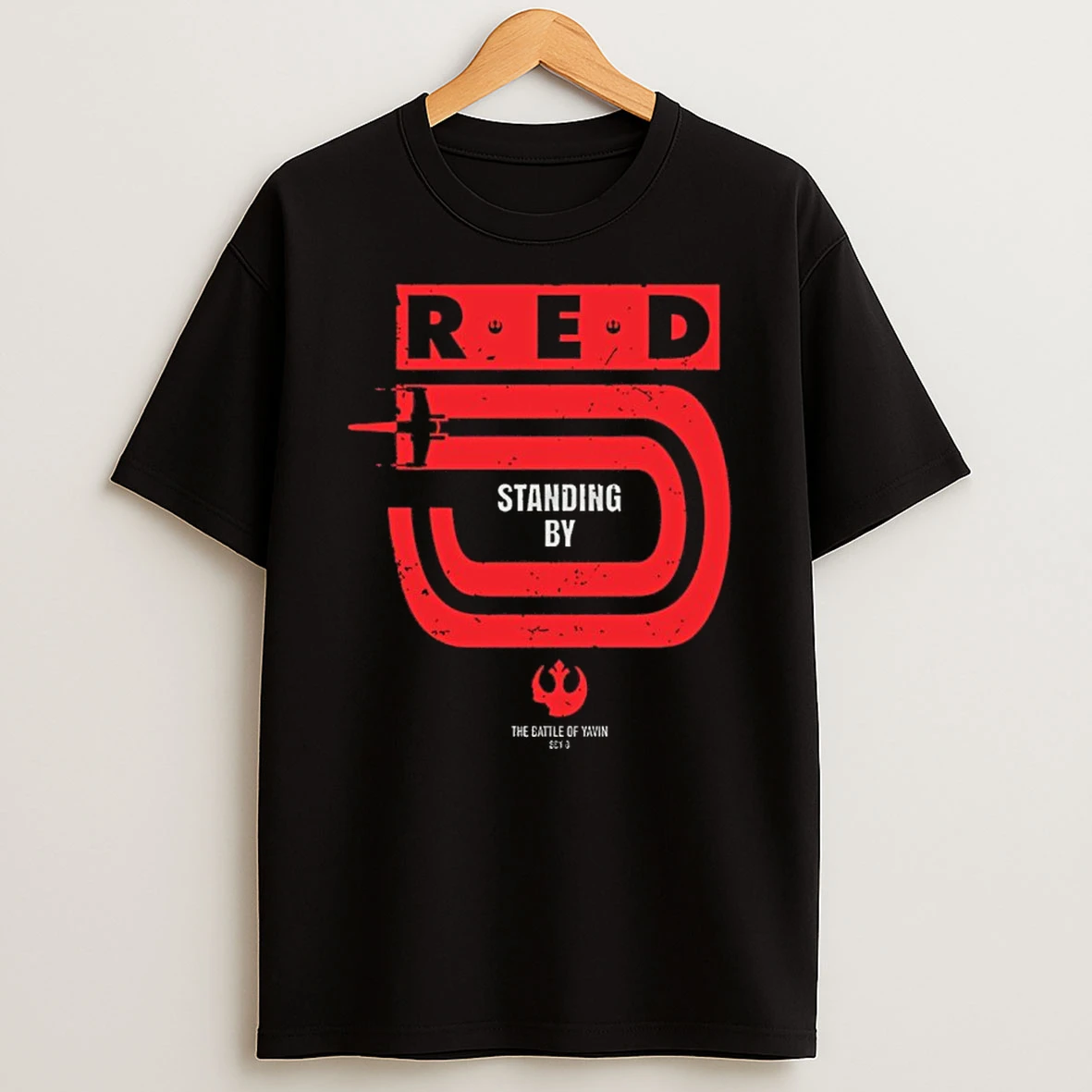 Star Wars The Battle Of Yavin Red 5 Standing By Shirts