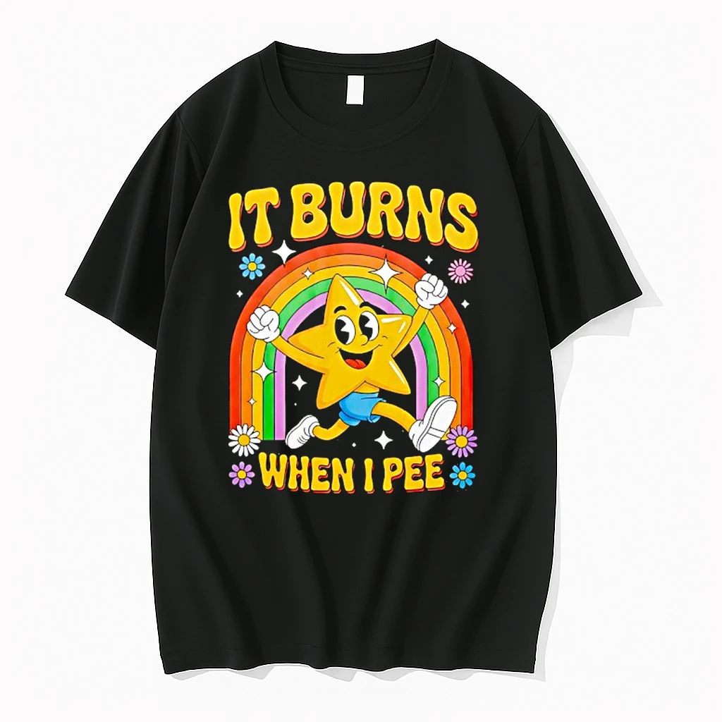 Star Runing Behind Rainbow It Burns When I Pee Shirts