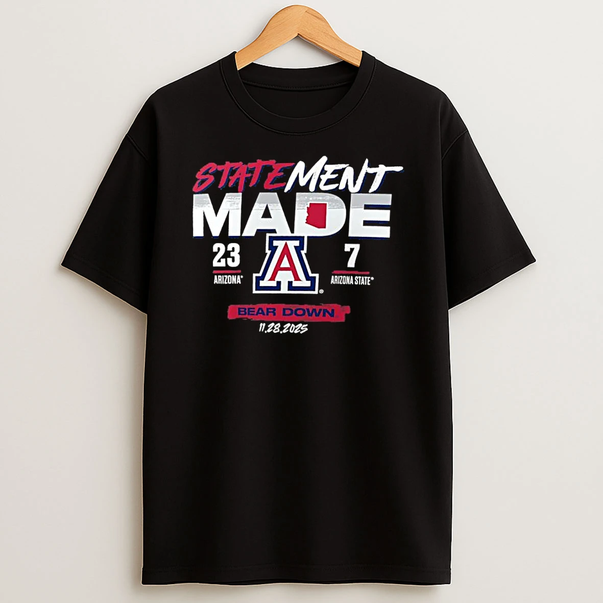 Statement Made Arizona Wildcats Wins Arizona State Sun Devils 23 7 Score Shirts