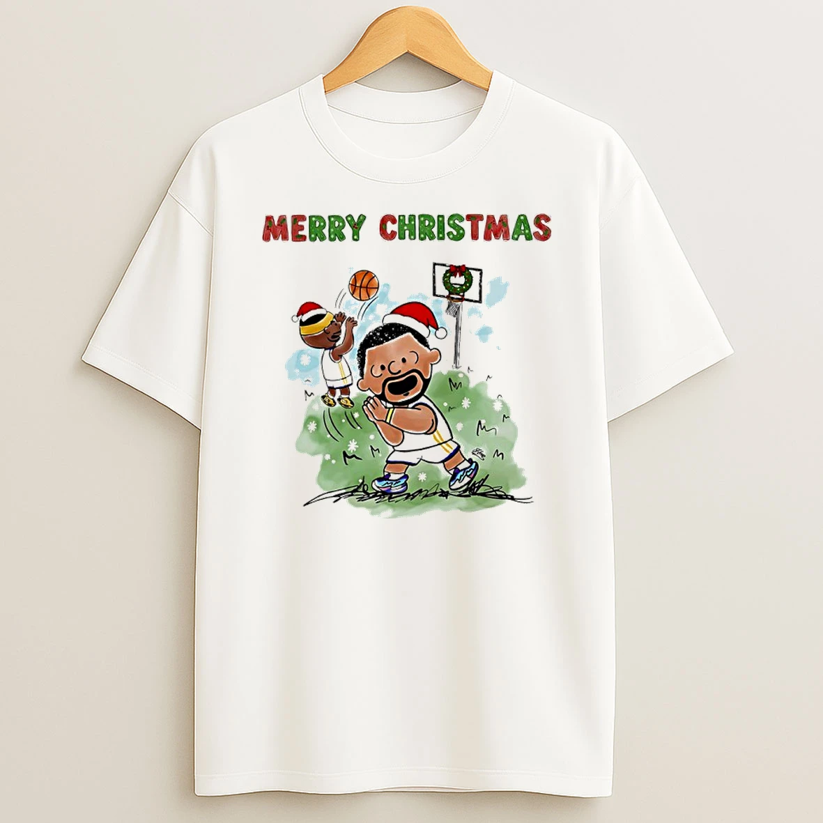 Stephen Curry Merry Christmas Cartoon Shirts