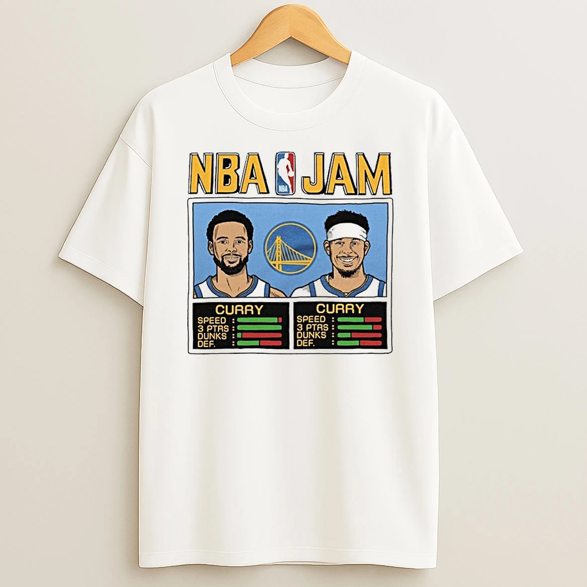 Stephen Curry Seth Curry Royal Golden State Warriors Nba Jam Tri Blend Shirts