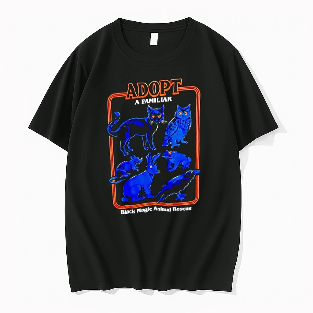 Steven Rhodes Adopt A Familiar Black Magic Animal Rescue Graphic Shirts
