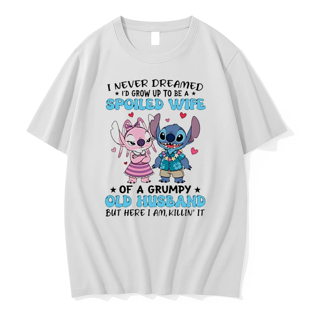 Stitch I Never Dreamed Id Grow Up To Be A Spoiled Wife Of A Grumpy Old Husband Shirts