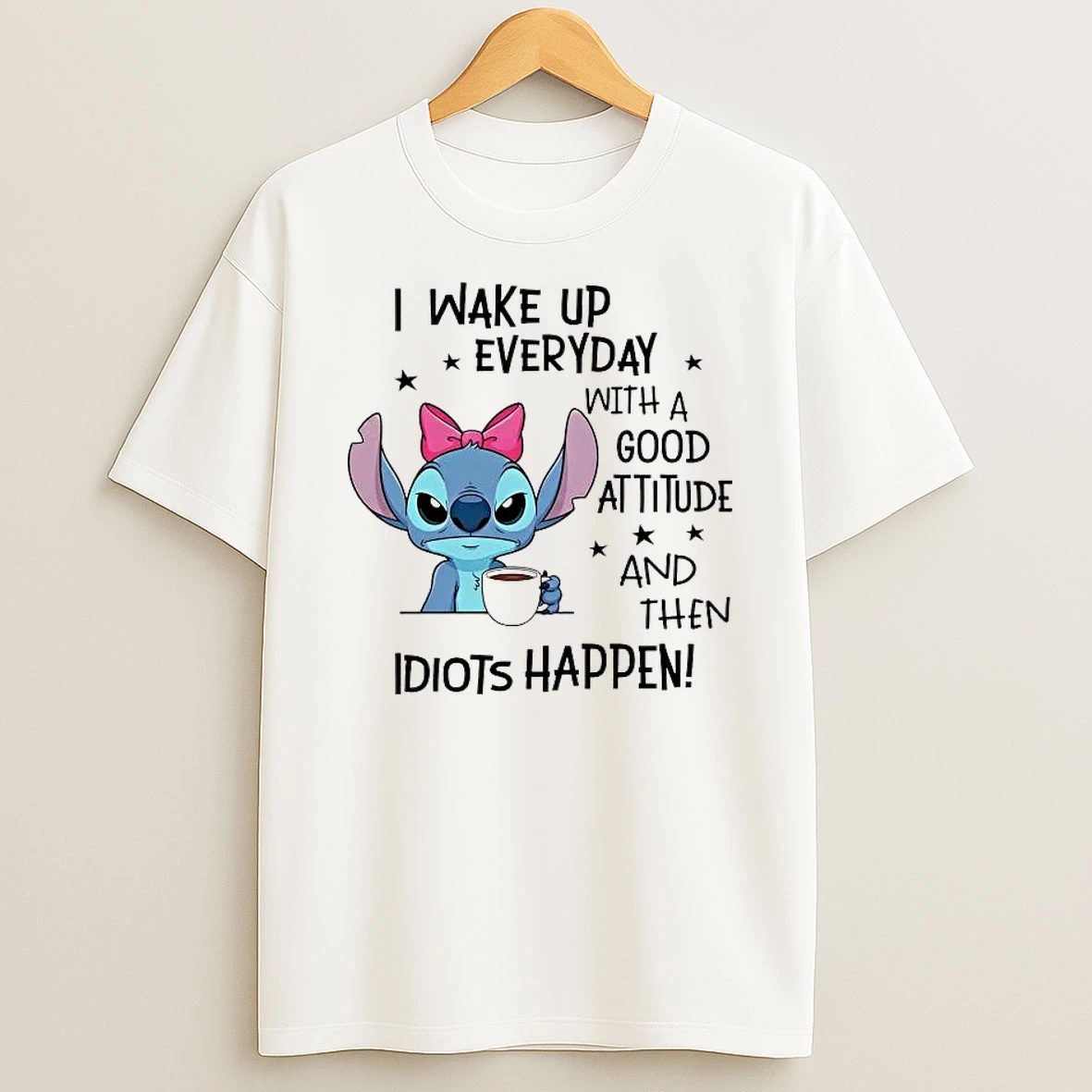 Stitch I Wake Up Everyday With A Good Attitude Shirts