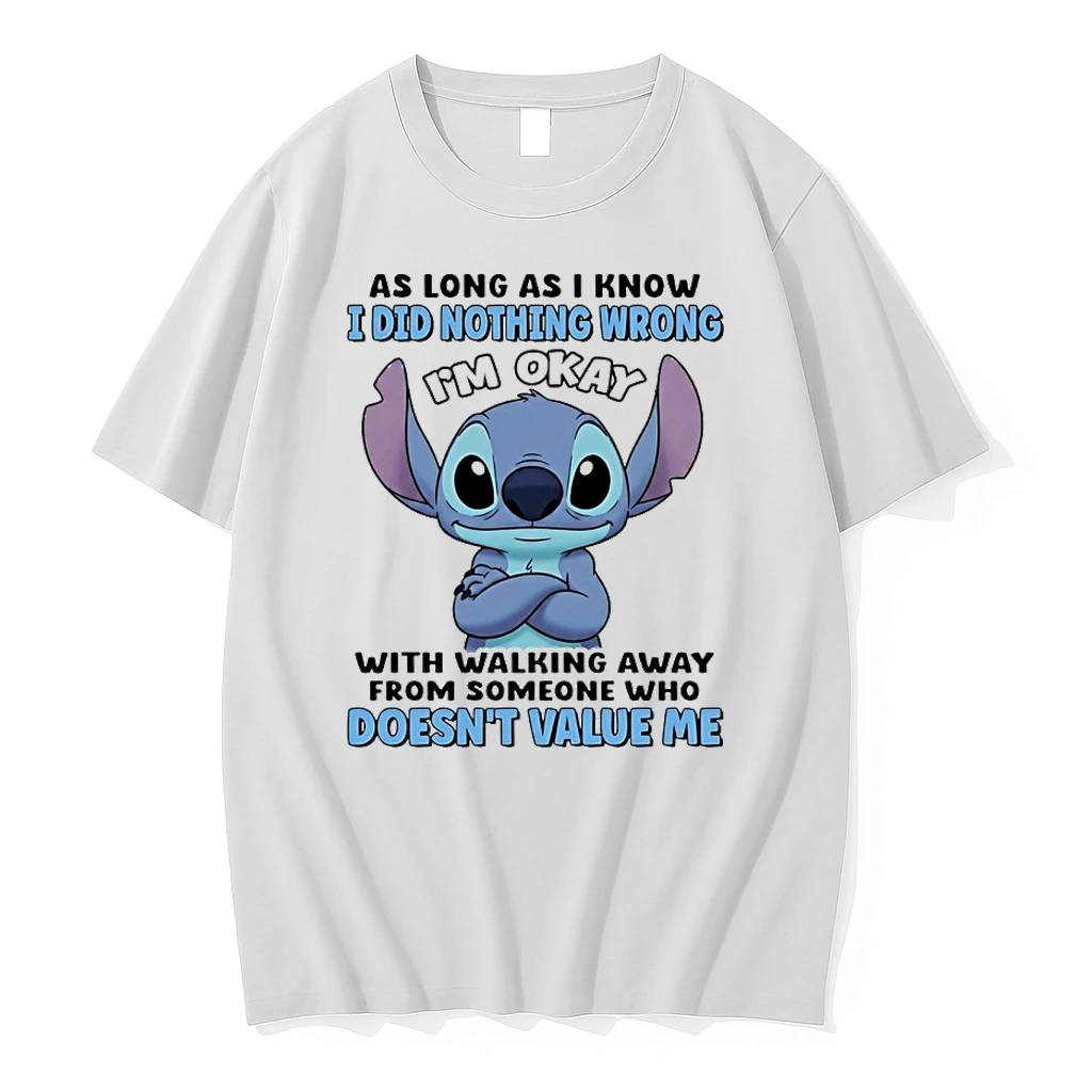 Stitch As Long As I Know I Did Nothing Wrong Im Okay With Walking Away From Someone Who Doesnt Value Me Shirts