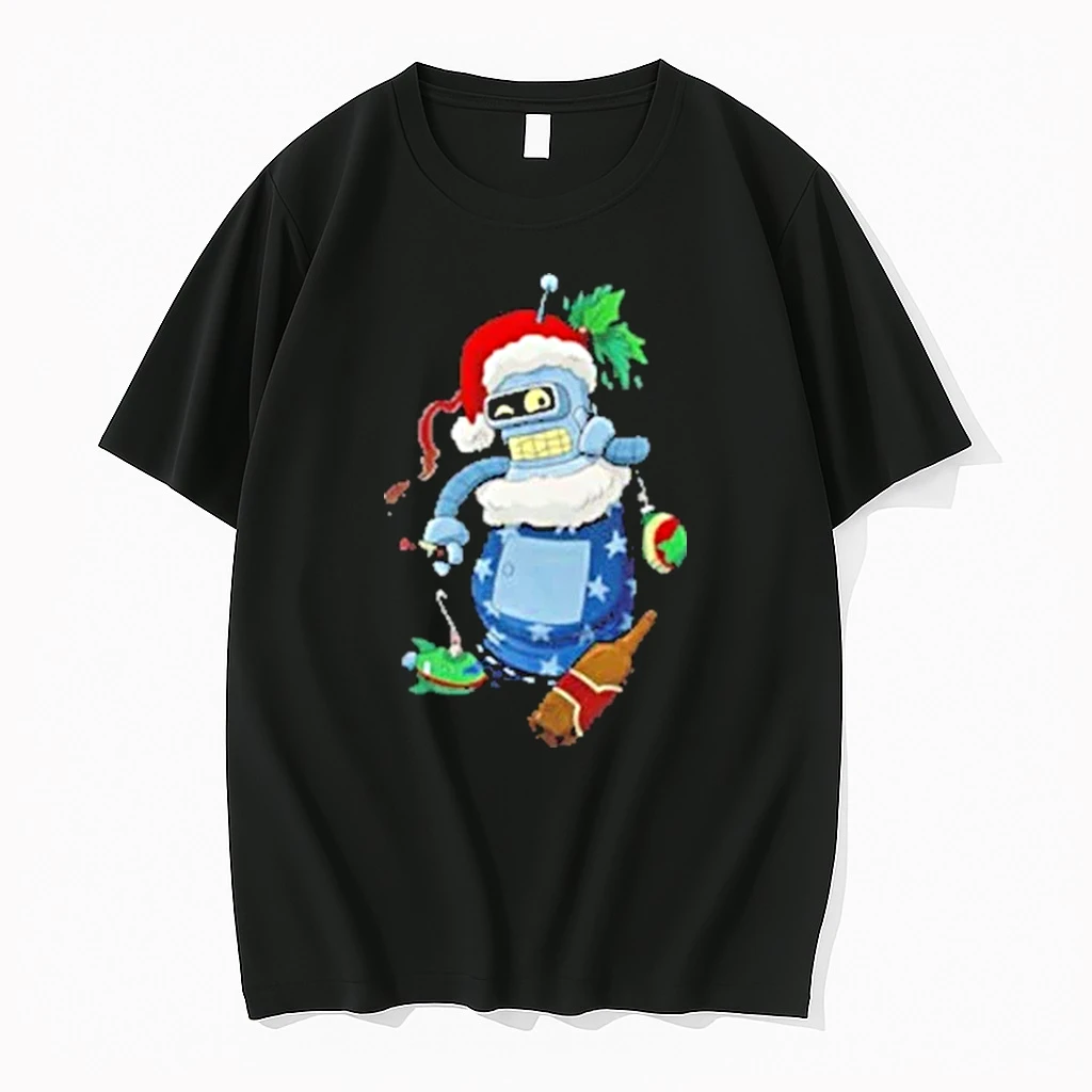 Stocking Stuffer Bender Futurama Cartoon Christmas Shirts