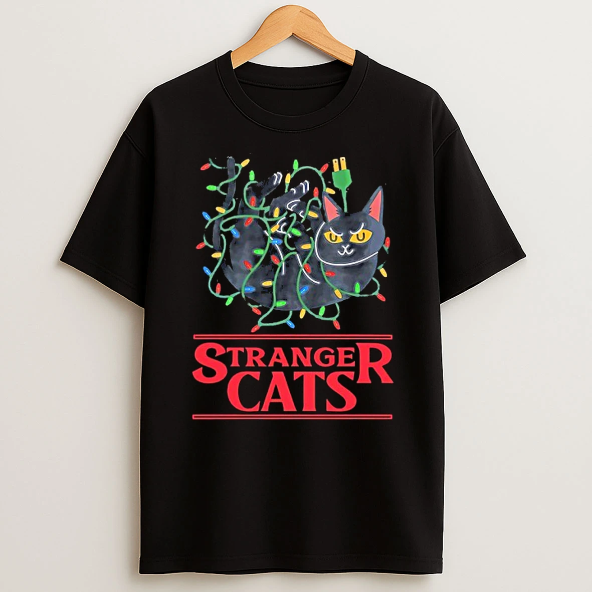 Stranger Things Cats Christmas Light Shirts