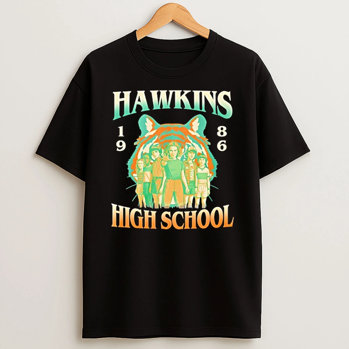 Stranger Things Hawkins High School Tiger Est 1986 Shirts
