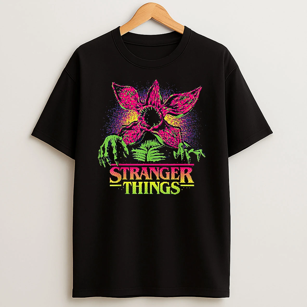 Stranger Things Season 5 Retro Video Game Demogorgon Shirts