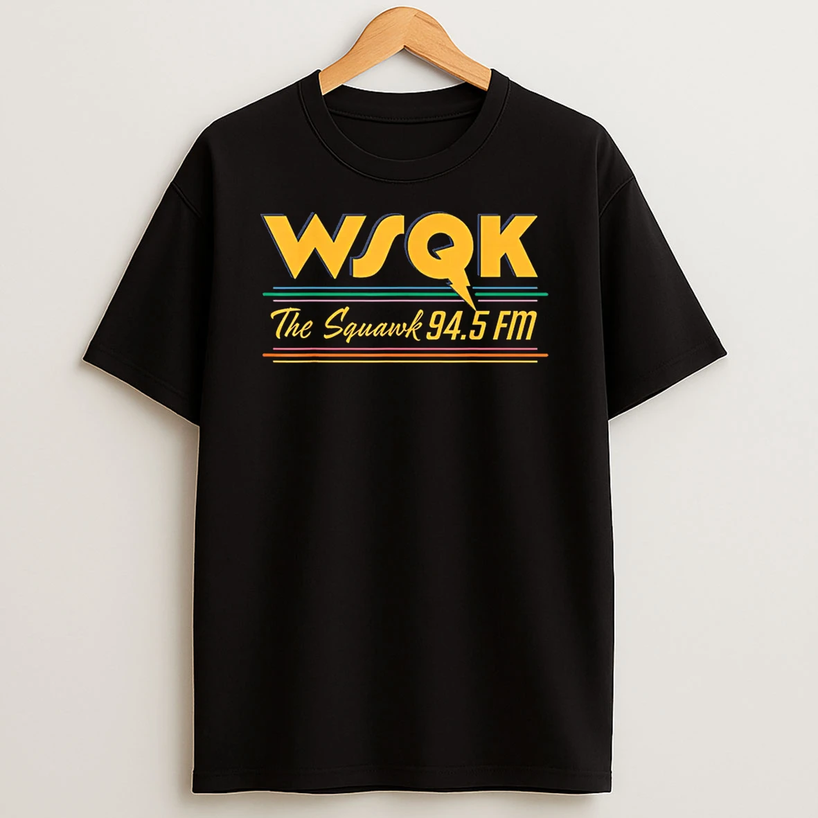Stranger Things Season 5 Wsqk The Squawk 94 5 Fm Retro Logo Shirts