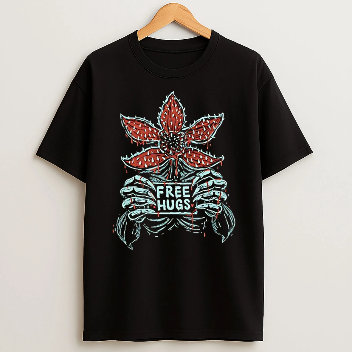 Stranger Things Free Demogorgon Hugs Free Hugs Shirts